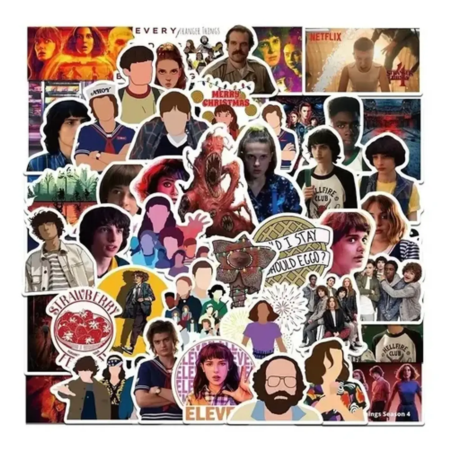 Stranger Things - Set De 50 Stickers / Calcomanias 5