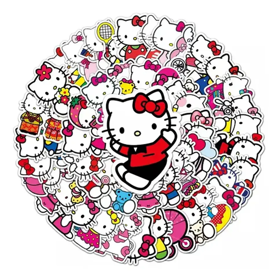 Hello Kitty - Set De 50 Stickers / Calcomanias / Pegatinas 1
