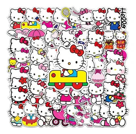 Hello Kitty - Set De 50 Stickers / Calcomanias / Pegatinas