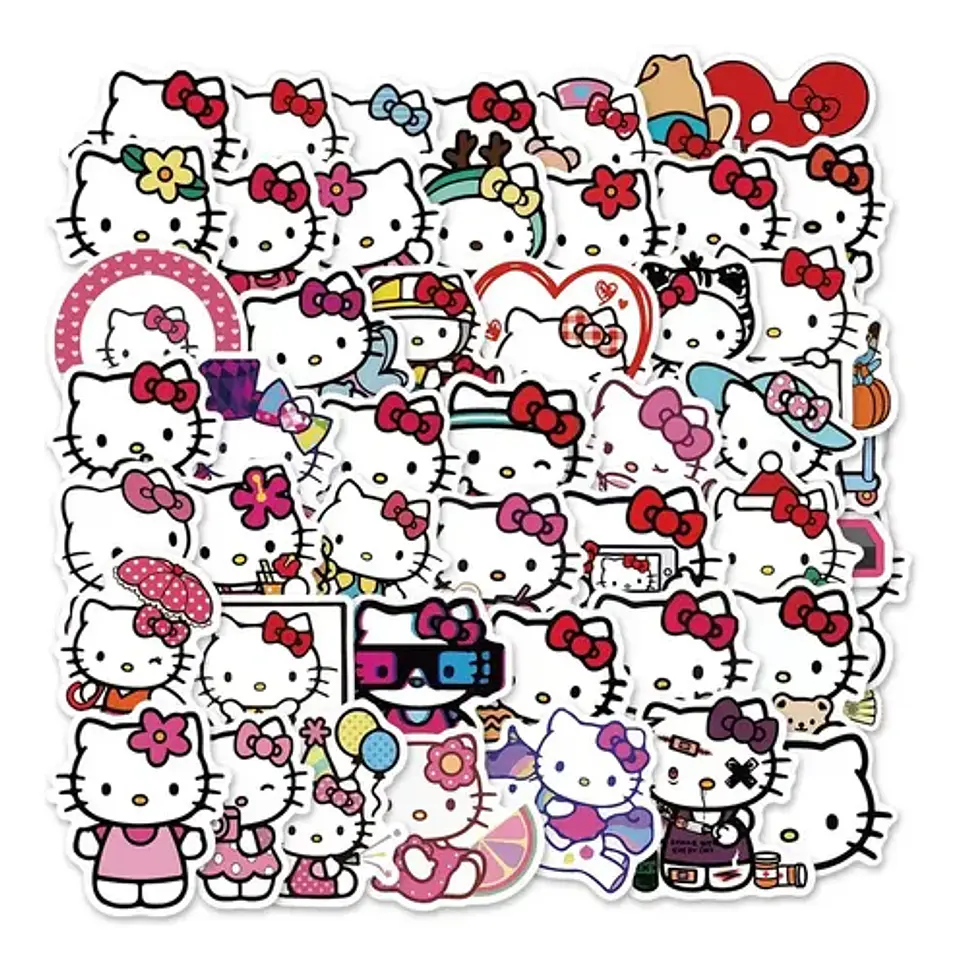 Hello Kitty - Set De 50 Stickers / Calcomanias / Pegatinas 7