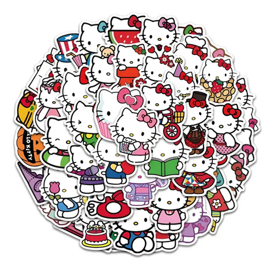Hello Kitty - Set De 50 Stickers / Calcomanias / Pegatinas 8