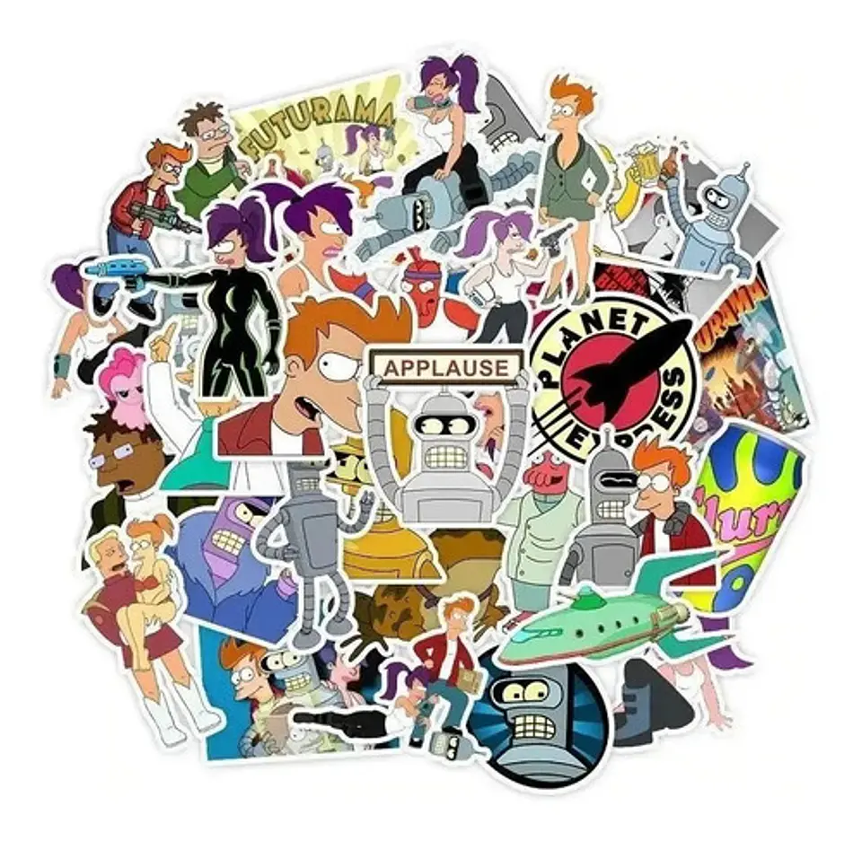 Futurama - Set De 50 Stickers / Calcomanias 1