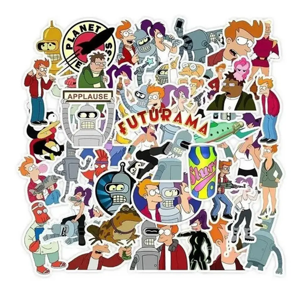 Futurama - Set De 50 Stickers / Calcomanias 4