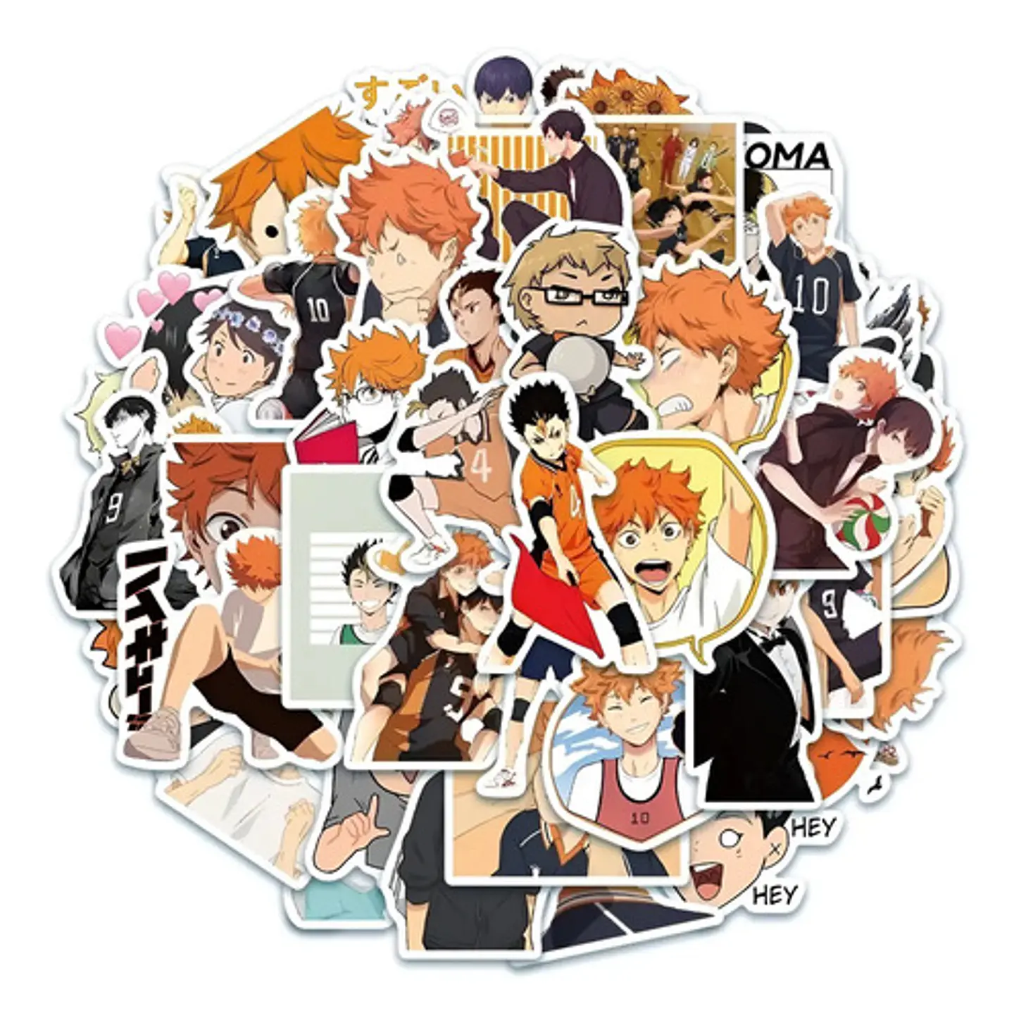 Haikyuu! - Set De 50 Stickers / Calcomanias / Pegatinas 1