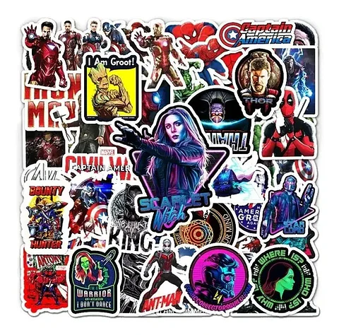 Marvel - Set De 50 Stickers / Calcomanias