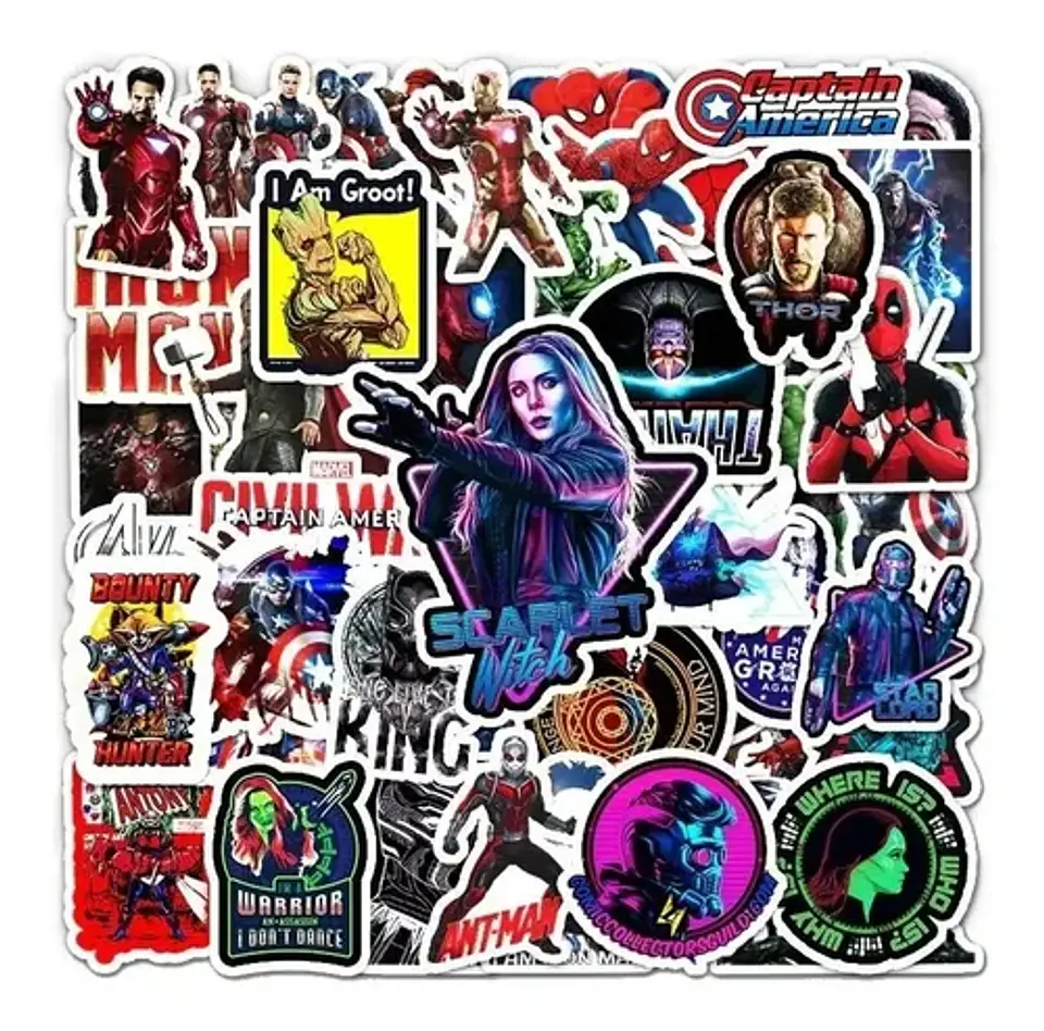 Marvel - Set De 50 Stickers / Calcomanias 2