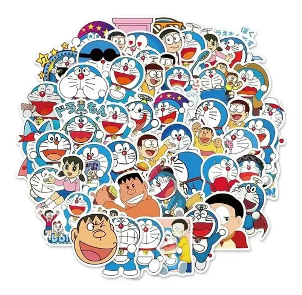 Doraemon - Set De 50 Stickers / Calcomanías / Pegatinas 1