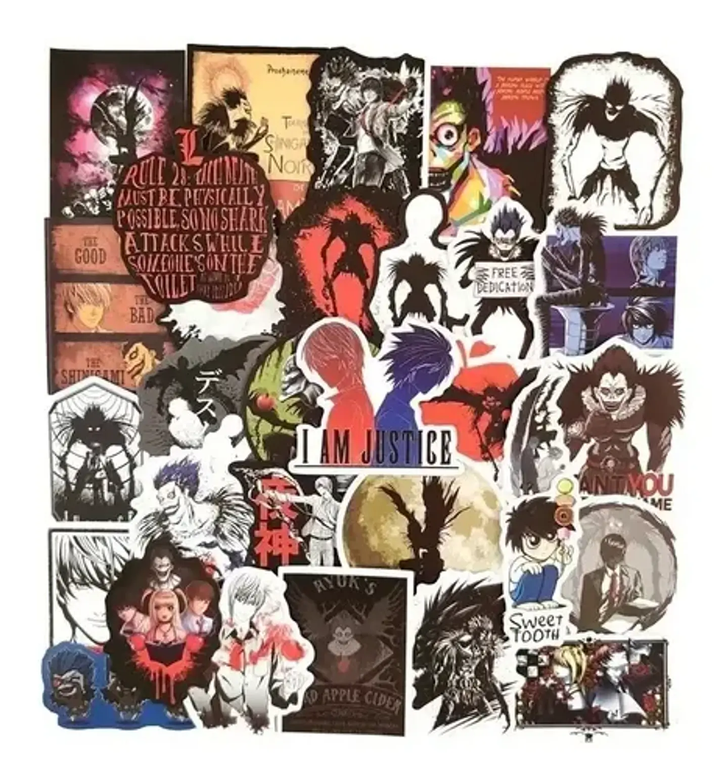 Death Note - Set De 50 Stickers / Calcomanias / Pegatinas 3