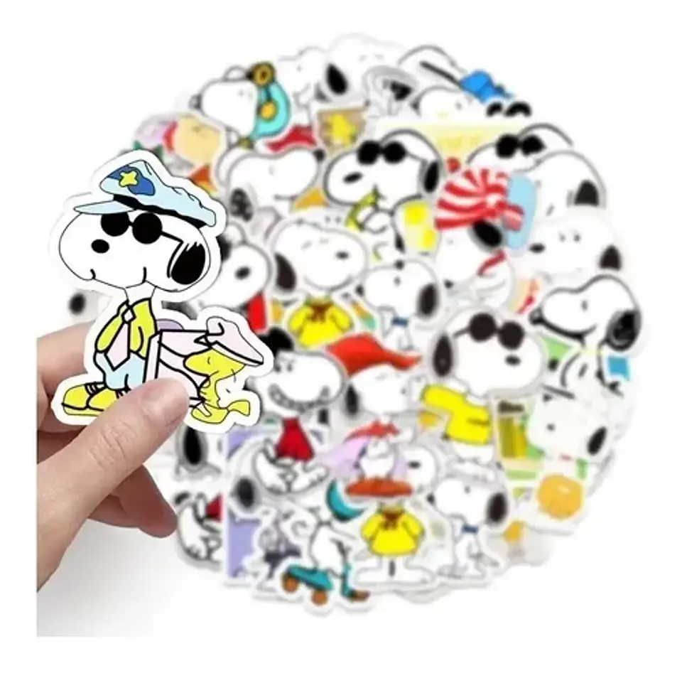 Snoopy - Set De 50 Stickers / Calcomanias / Pegatinas 3