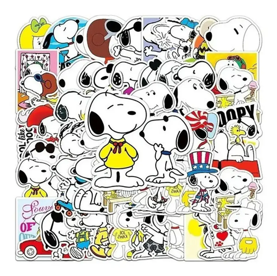 Snoopy - Set De 50 Stickers / Calcomanias / Pegatinas 5