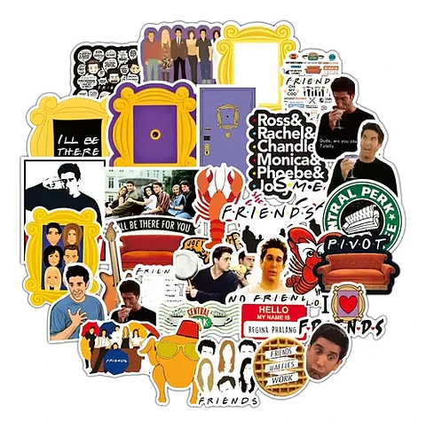 Friends Set De 50 Stickers / Calcomanias / Pegatinas