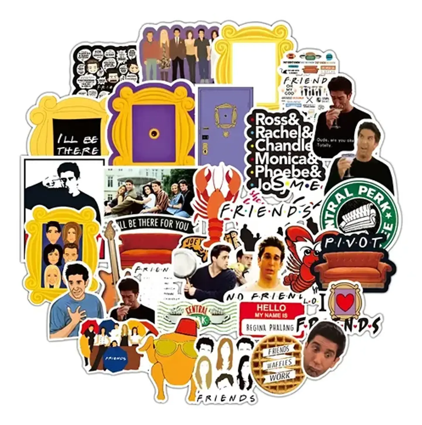 Friends Set De 50 Stickers / Calcomanias / Pegatinas 1