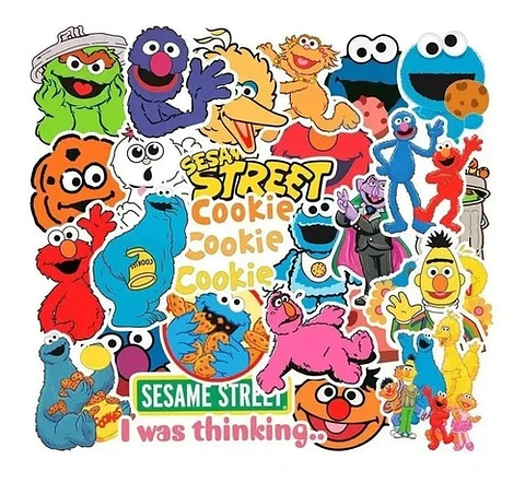 Plaza Sesamo Set De 50 Stickers / Calcomanias / Pegatinas