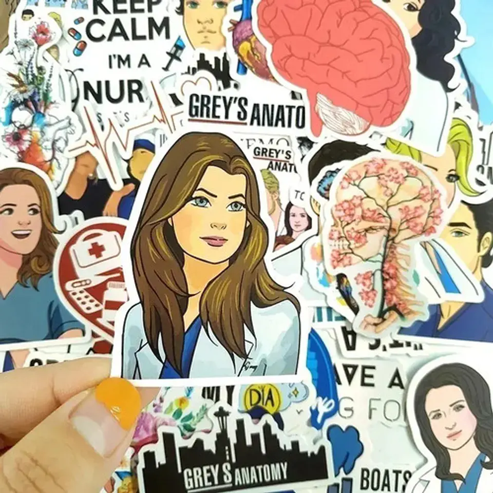 Grey's Anatomy - Set De 50 Stickers / Calcomanias / Pegatina 4