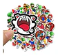 Super Mario Bros - Set De 50 Stickers / Calcomanias - Miniatura 3