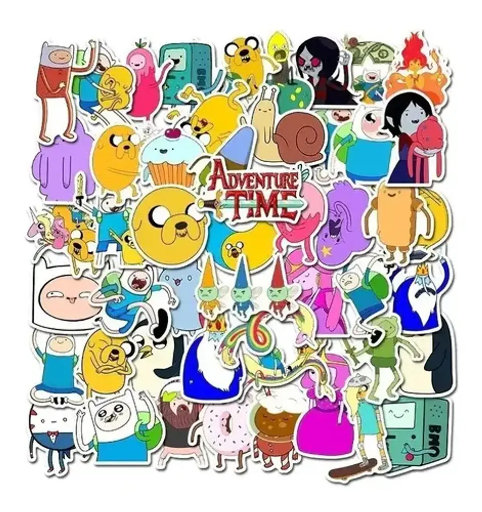 Adventure Time - Set De 50 Stickers / Calcomanias / Pegatina 2