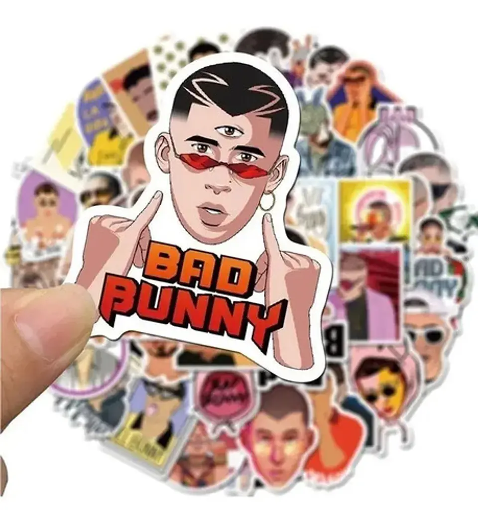 Bad Bunny - Set De 50 Stickers / Calcomanias 2