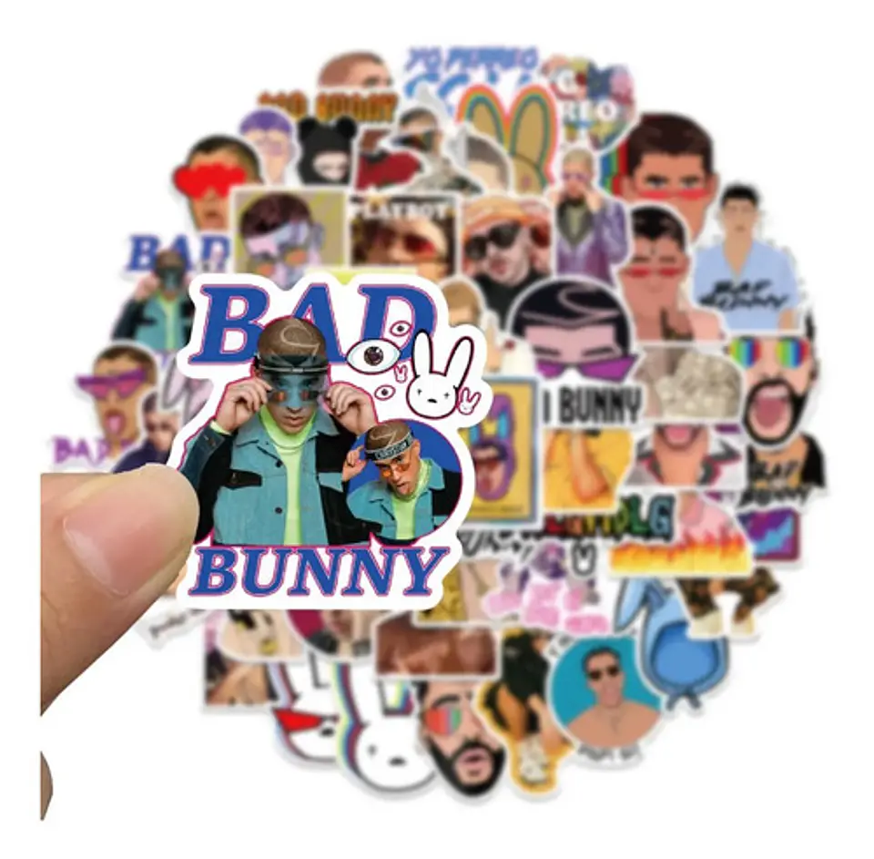 Bad Bunny - Set De 50 Stickers / Calcomanias 7