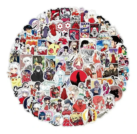 Inuyasha Set De 50 Stickers / Calcomanias / Pegatinas