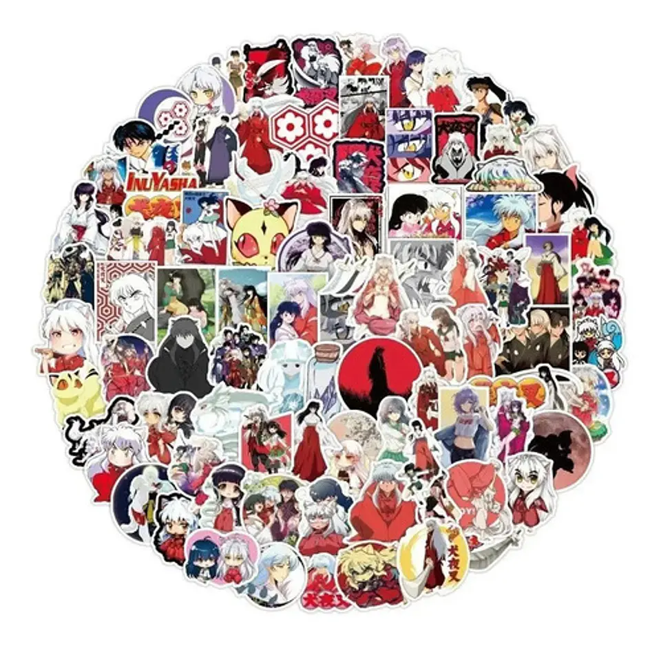 Inuyasha Set De 50 Stickers / Calcomanias / Pegatinas 2