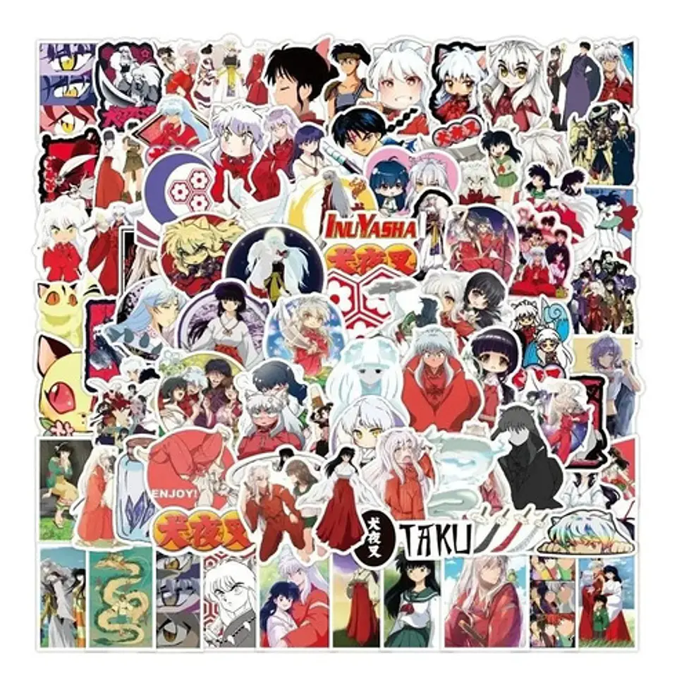 Inuyasha Set De 50 Stickers / Calcomanias / Pegatinas 4