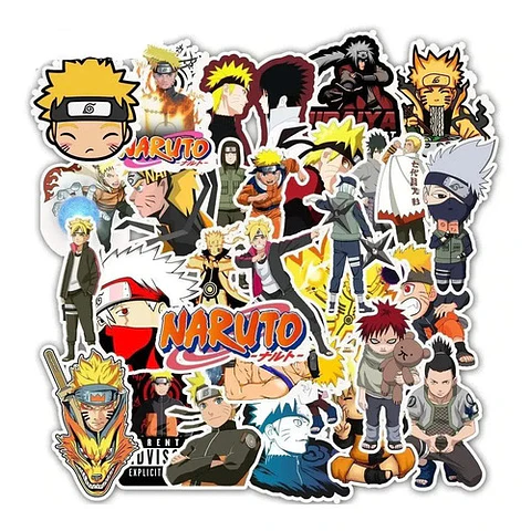 Naruto - Set De 50 Stickers / Calcomanias / Pegatina