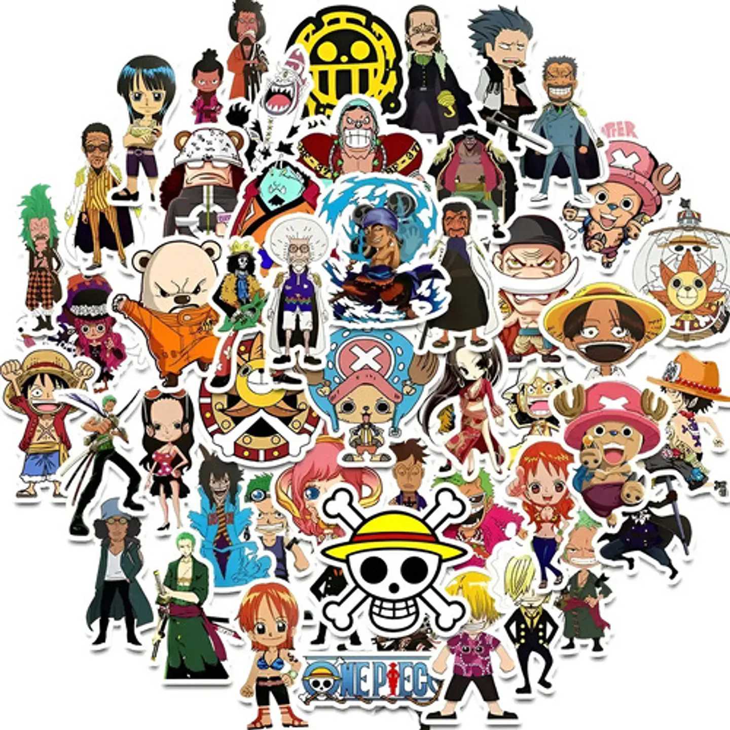 One Piece - Set De 50 Stickers / Calcomanias 1