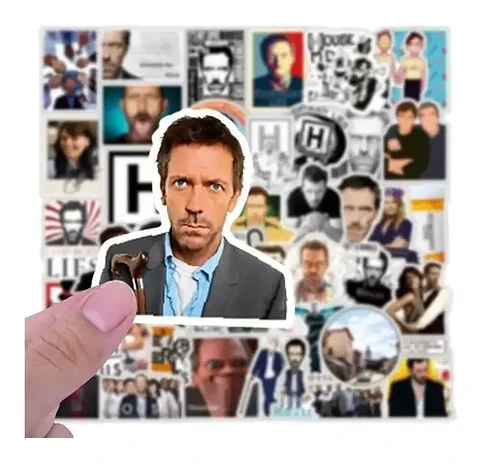 Doctor House Set De 50 Stickers / Calcomanias / Pegatinas