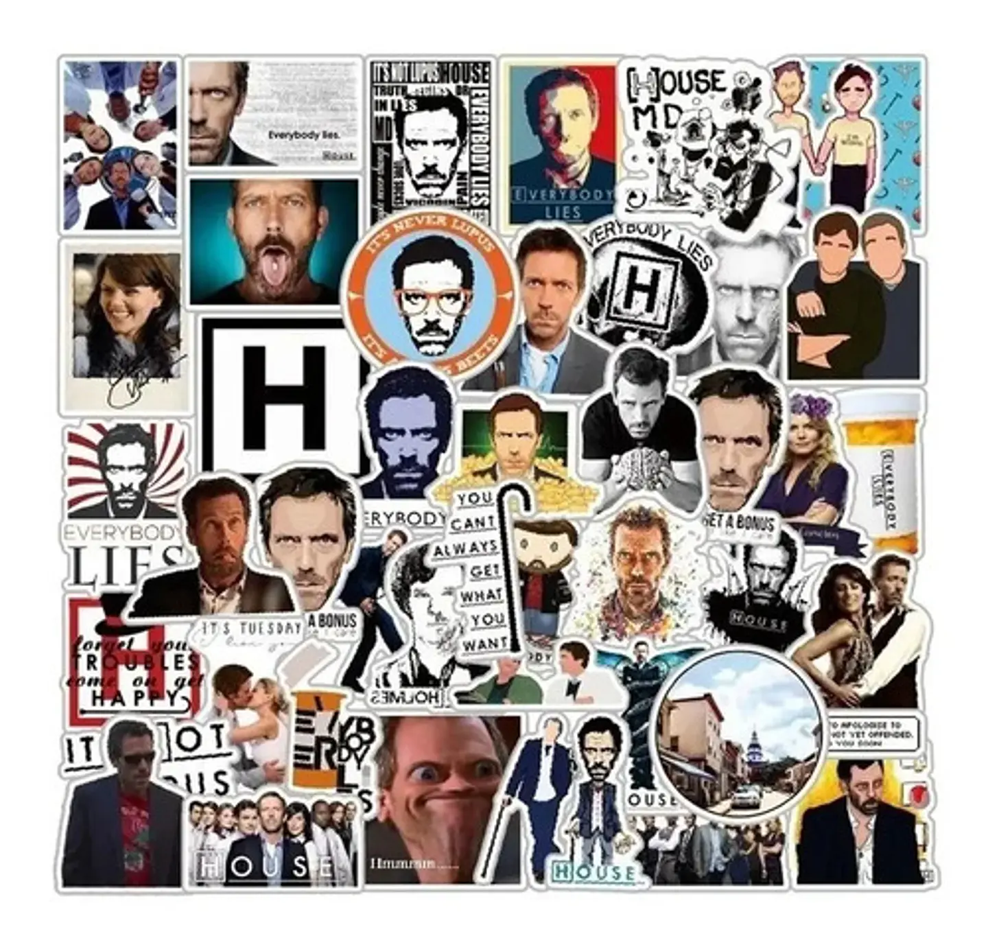 Doctor House Set De 50 Stickers / Calcomanias / Pegatinas 4