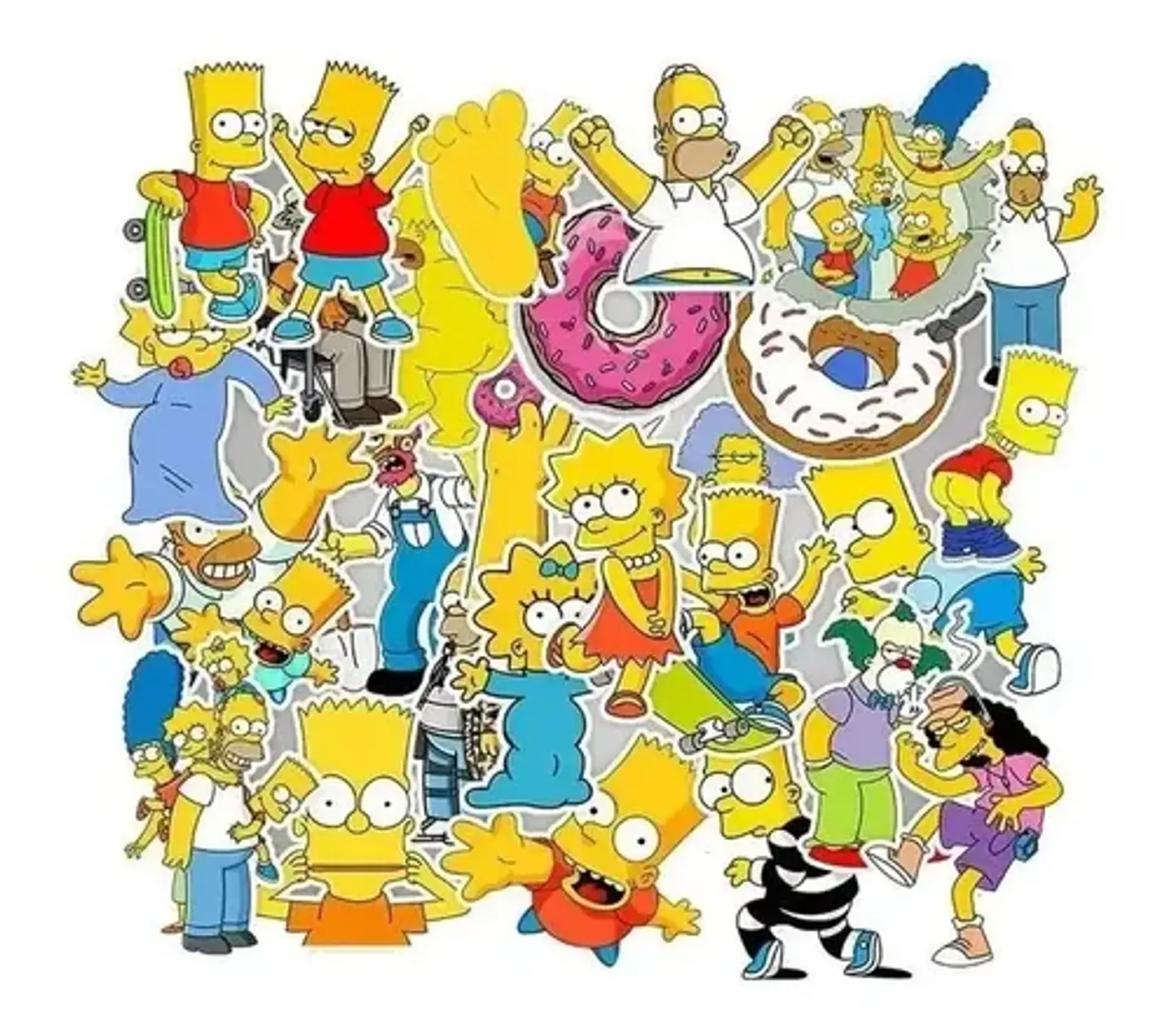 Los Simpsons - Set De 50 Stickers / Calcomanias 4