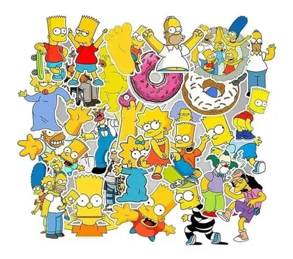 Los Simpsons - Set De 50 Stickers / Calcomanias 4