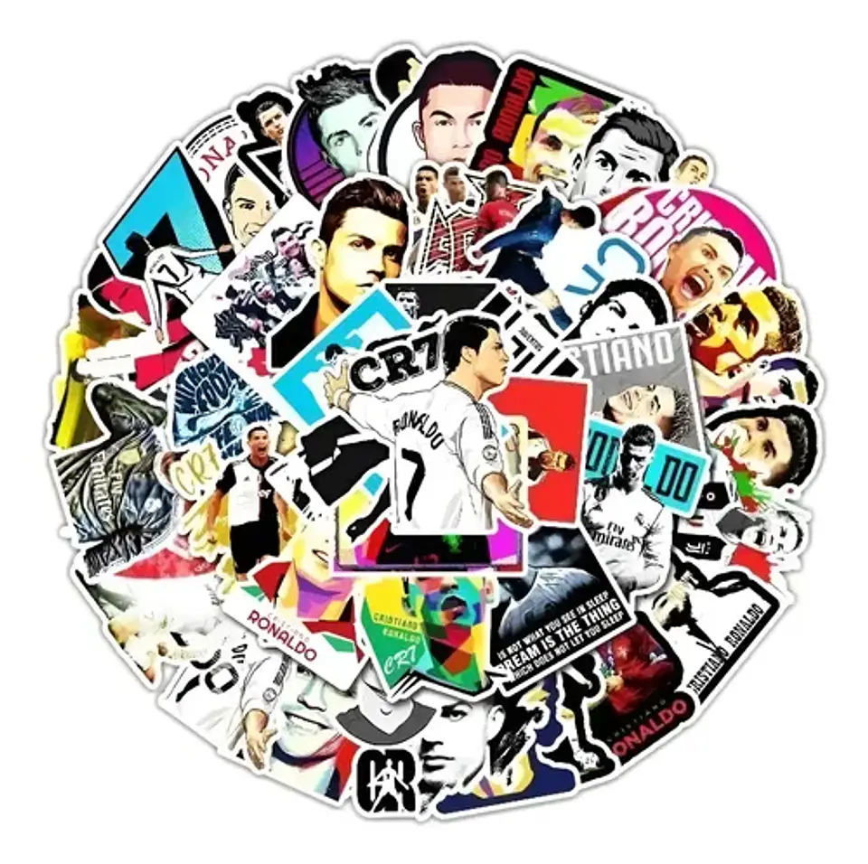 Cr7 / Cristiano Ronaldo - Set De 50 Stickers / Calcomanias 1