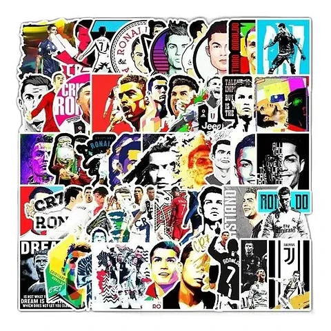 Cr7 / Cristiano Ronaldo - Set De 50 Stickers / Calcomanias