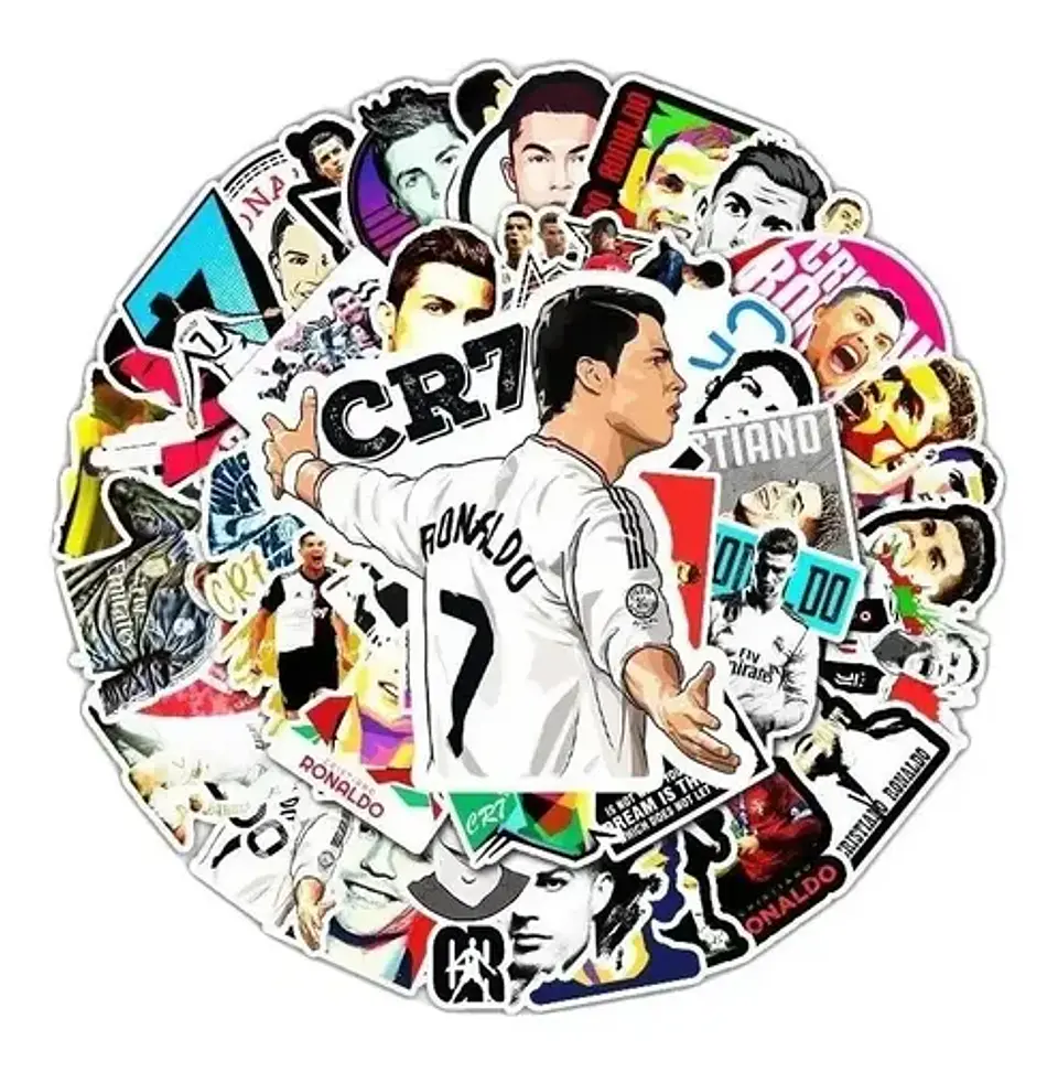 Cr7 / Cristiano Ronaldo - Set De 50 Stickers / Calcomanias 3