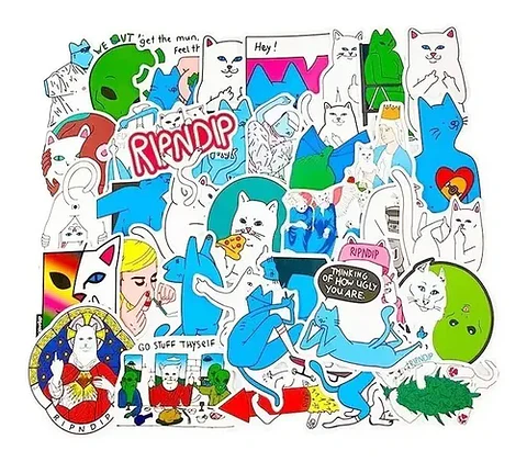 Gato Ripndip - Set De 50 Stickers / Calcomanias