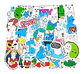 Gato Ripndip - Set De 50 Stickers / Calcomanias - Miniatura 2