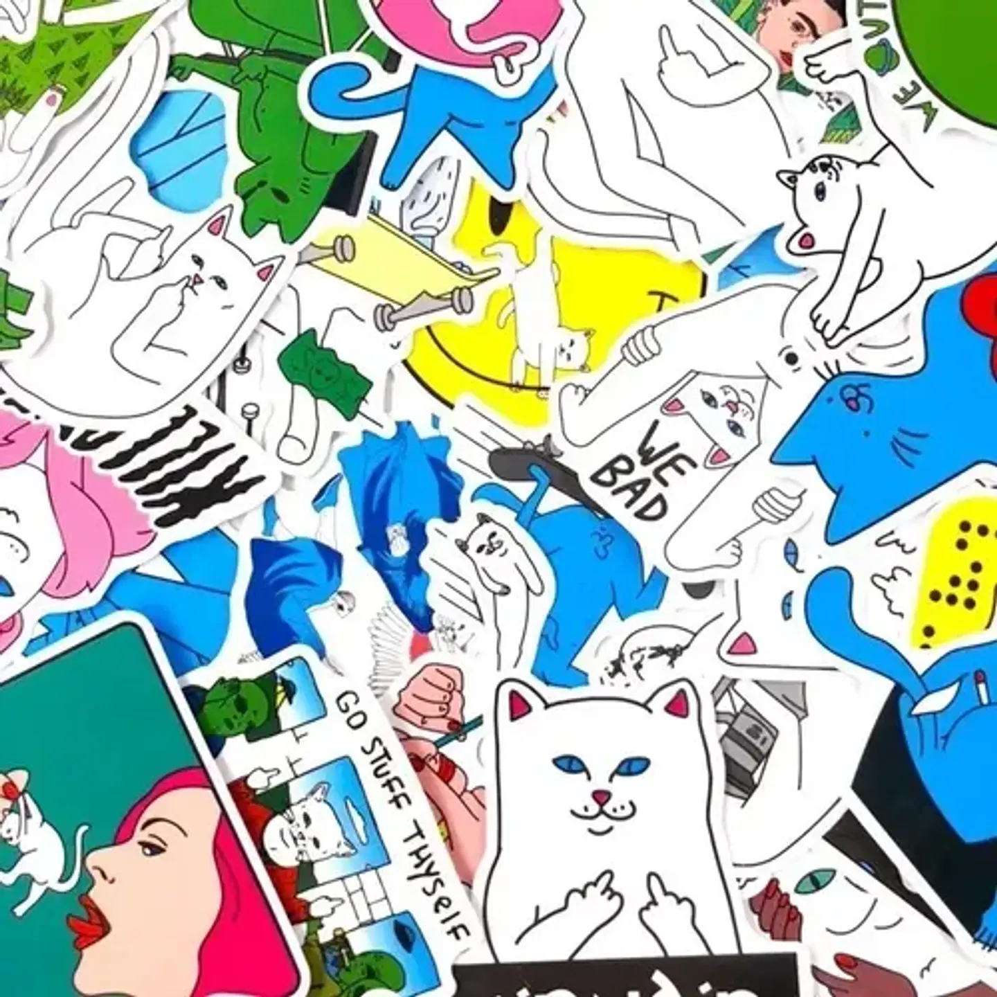 Gato Ripndip - Set De 50 Stickers / Calcomanias 3
