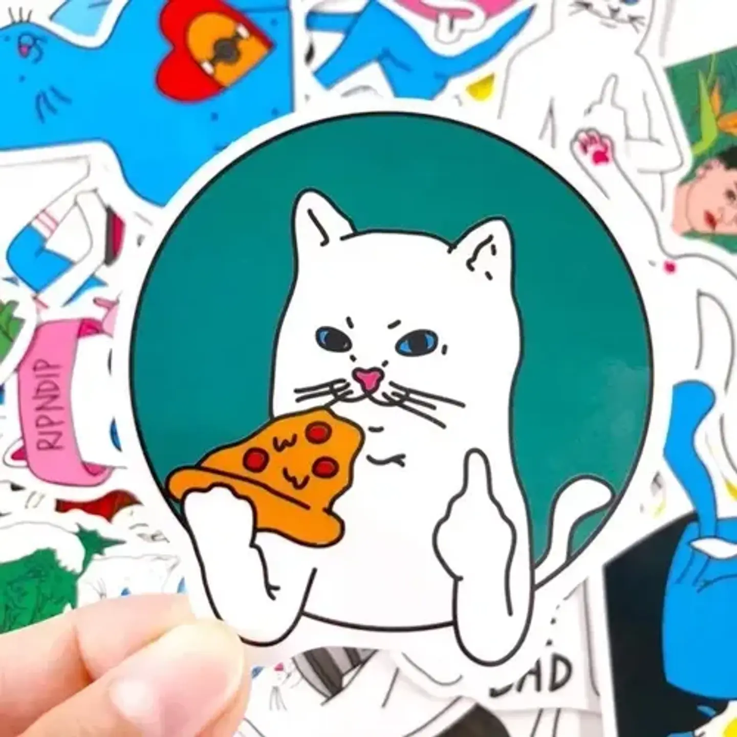 Gato Ripndip - Set De 50 Stickers / Calcomanias 4