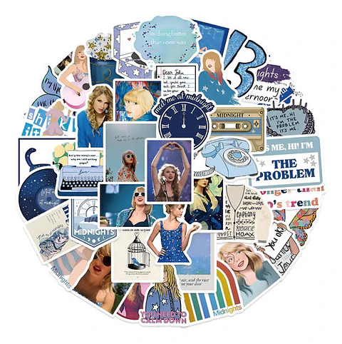Taylor Swift - Set De 50 Stickers / Calcomanias