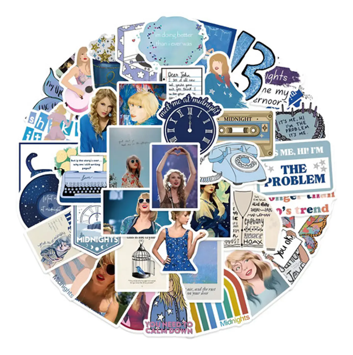 Taylor Swift - Set De 50 Stickers / Calcomanias 1