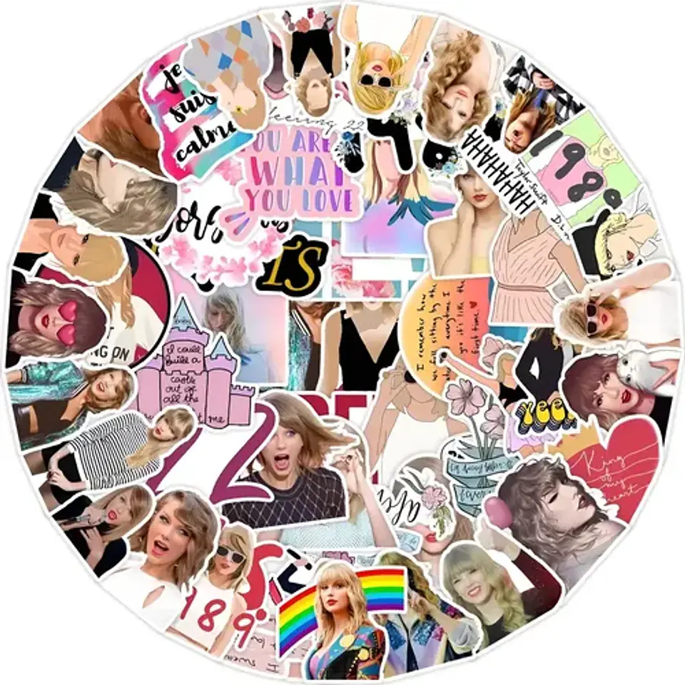 Taylor Swift - Set De 50 Stickers / Calcomanias 5