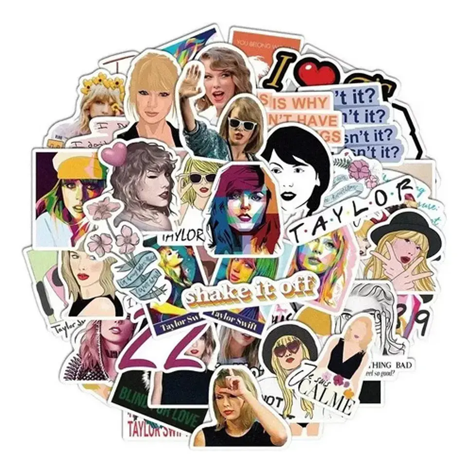 Taylor Swift - Set De 50 Stickers / Calcomanias 8