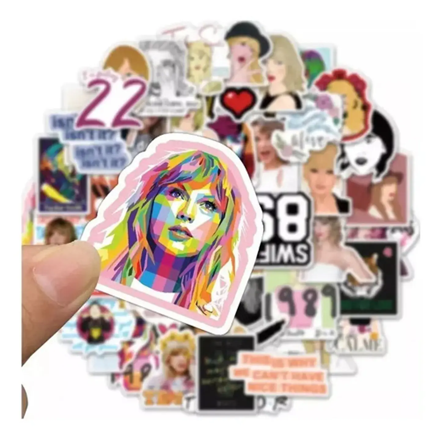 Taylor Swift - Set De 50 Stickers / Calcomanias 10