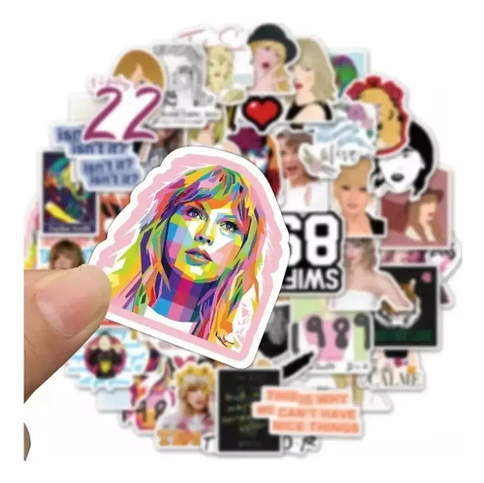 Taylor Swift - Set De 50 Stickers / Calcomanias 10
