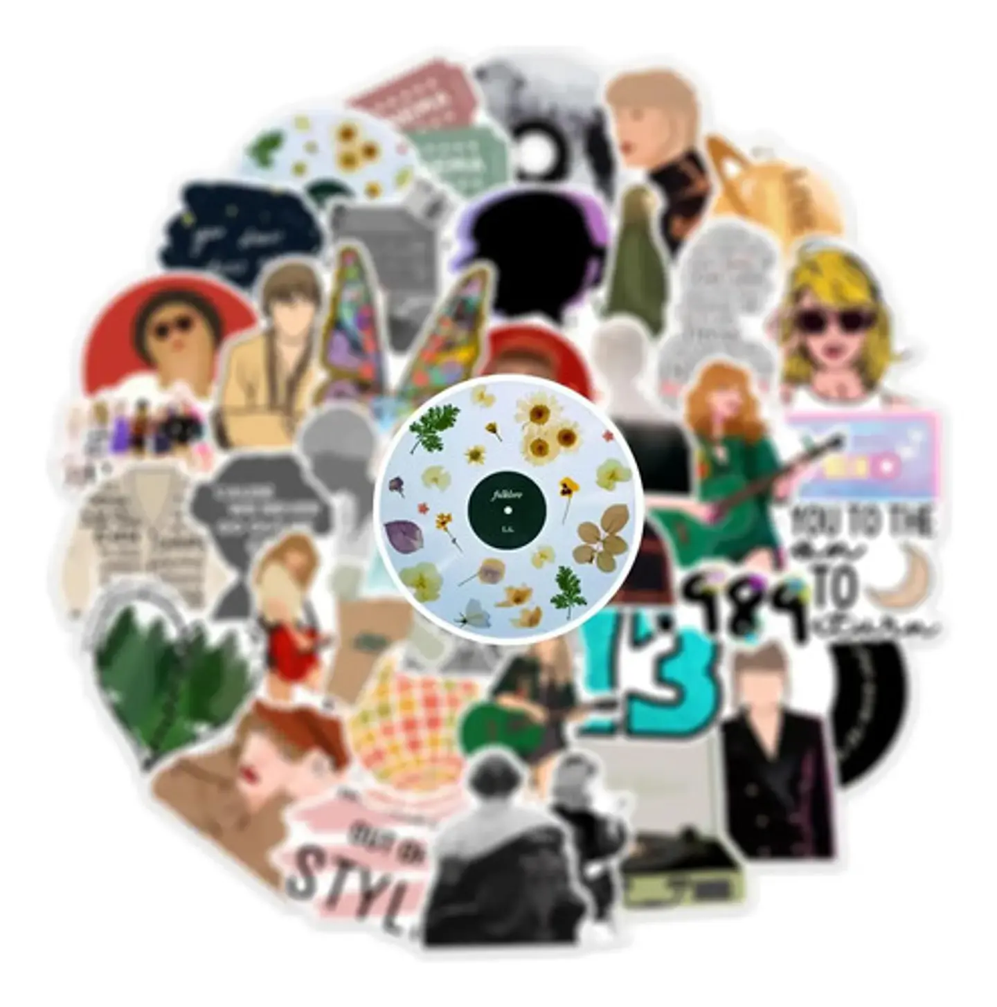 Taylor Swift - Set De 50 Stickers / Calcomanias 13