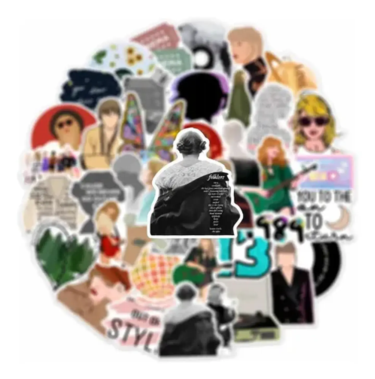 Taylor Swift - Set De 50 Stickers / Calcomanias 14