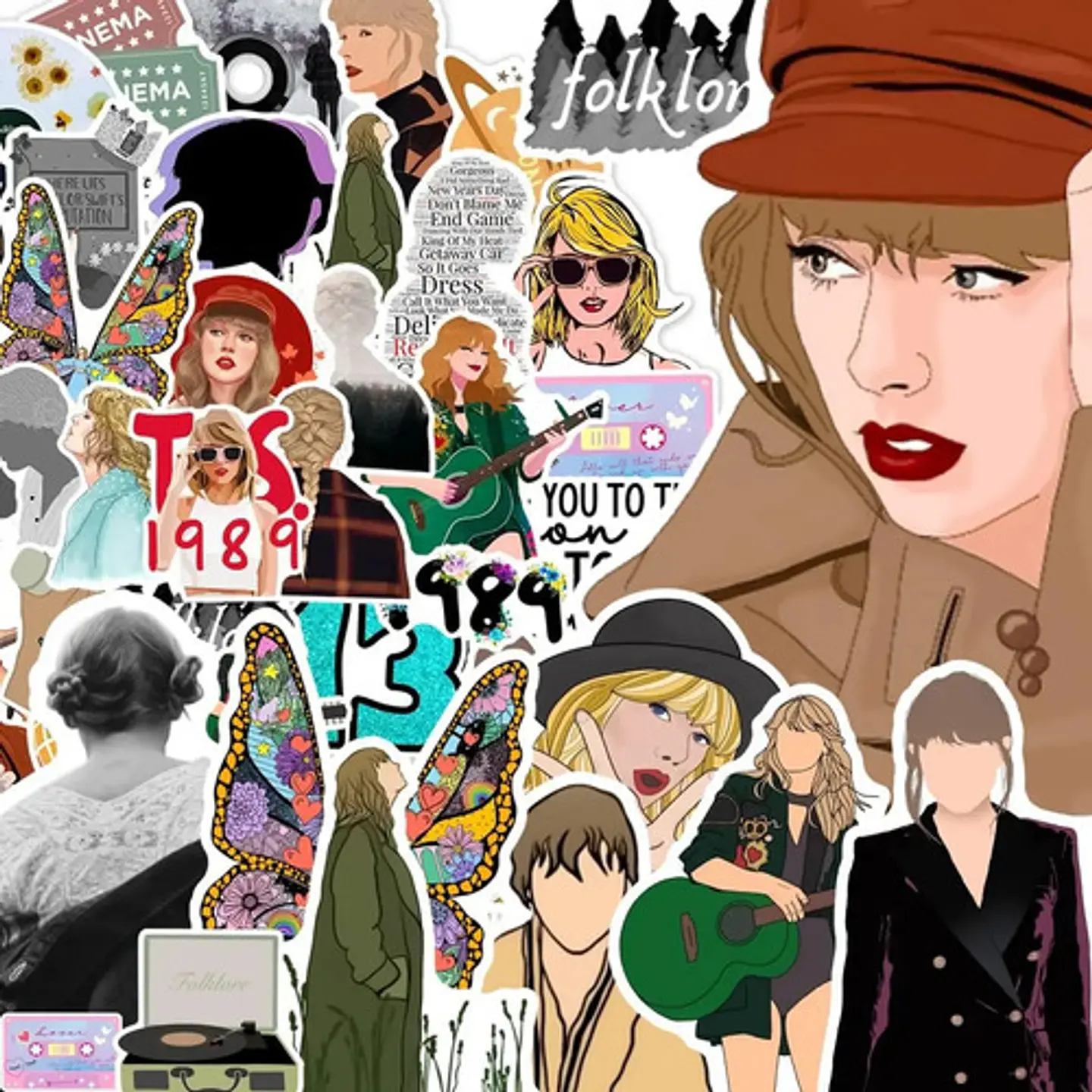 Taylor Swift - Set De 50 Stickers / Calcomanias 15