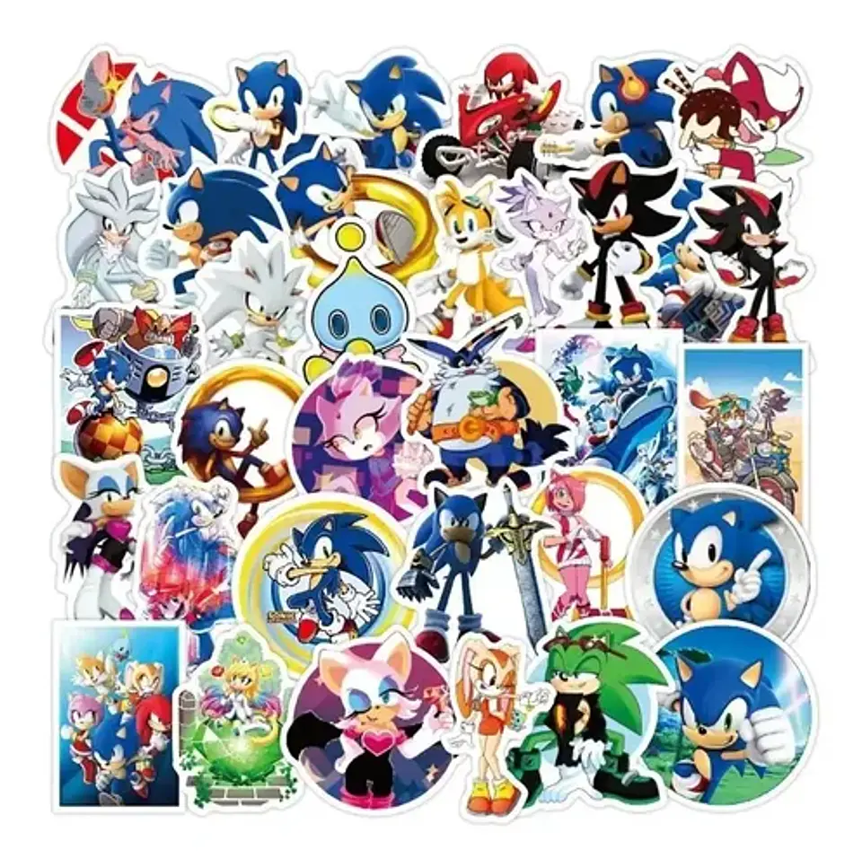 Sonic - Set De 50 Stickers / Calcomanias / Pegatinas 3