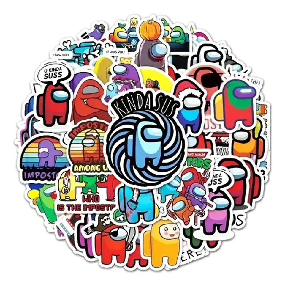 Among Us - Set 50 Stickers / Calcomanias / Pegatinas 1
