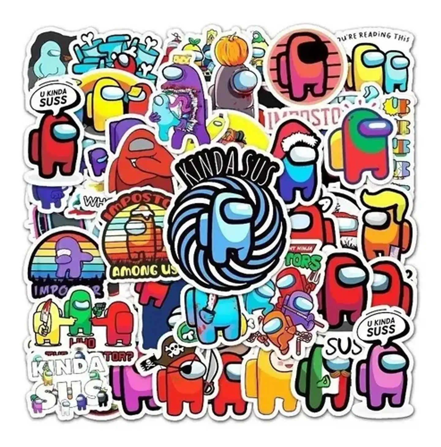 Among Us - Set 50 Stickers / Calcomanias / Pegatinas 4